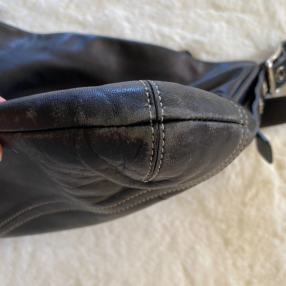 Coach black leather large crossbody purse - Picture 9 of 15